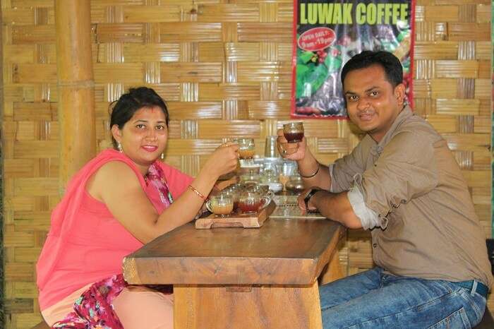 coffee tasting at One Bali Tanah Lot Agrowisata