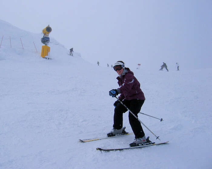 Skiing at Coronet Peak
