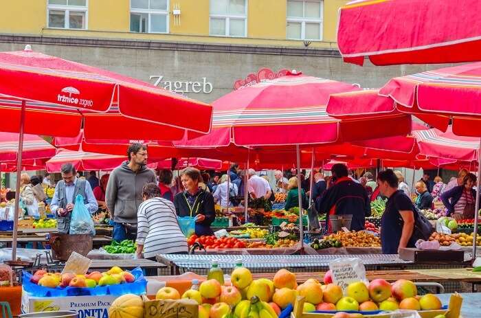 Food Market in Zagreb