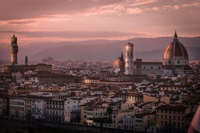beautiful city view of florence
