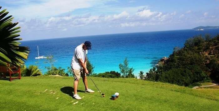Golfing at Seychelles