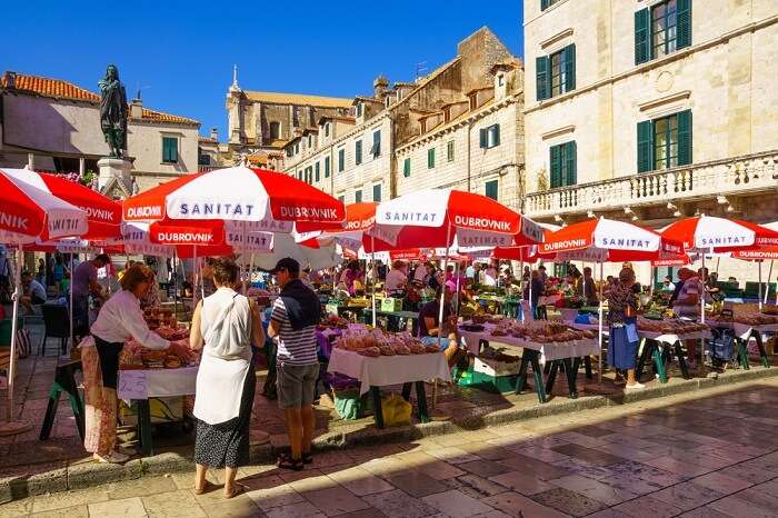 an open-air market