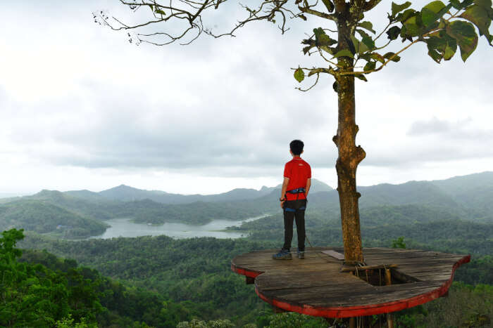 Kalibiru National Park in Java Island of Indonesia