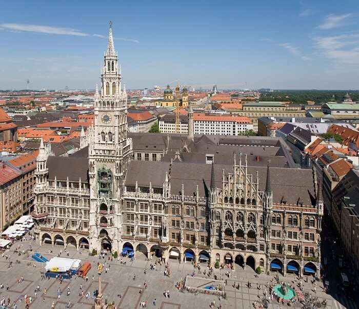 the beautiful historical centre of Munich