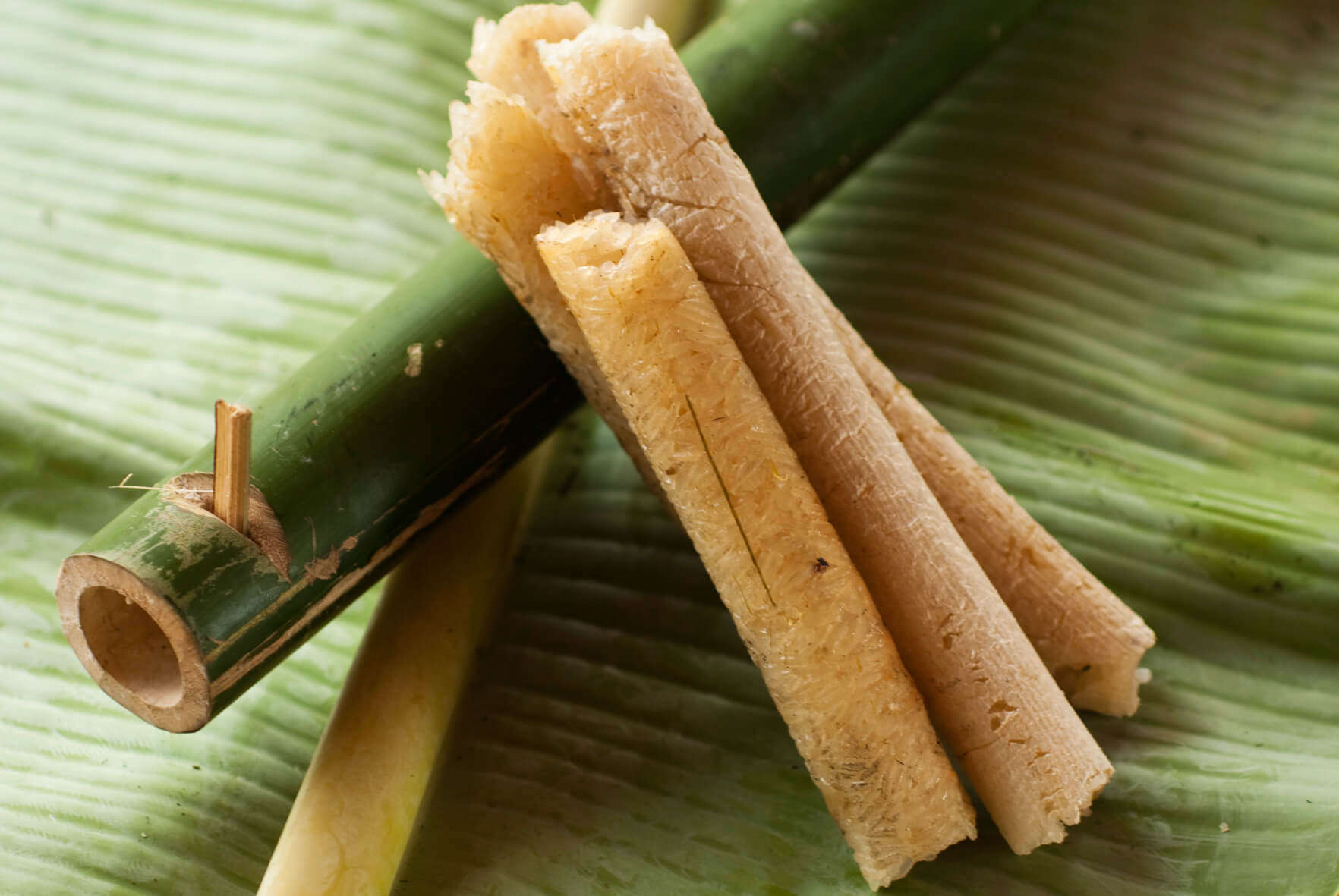 bamboo, rice, laos, laosfood