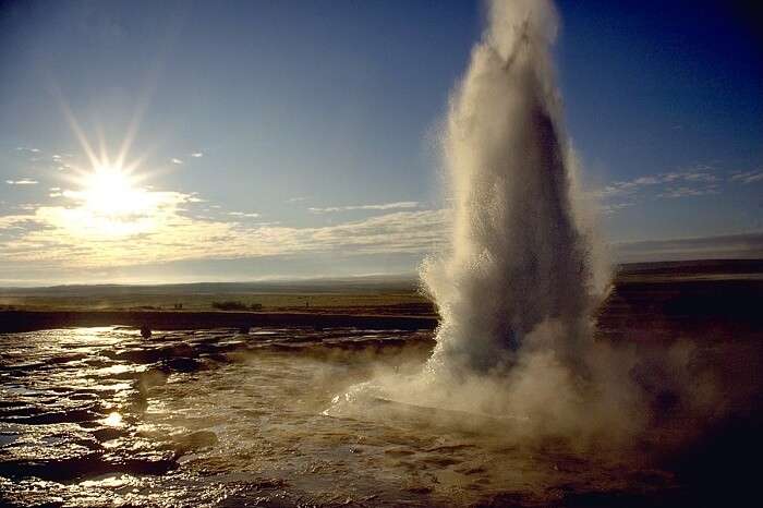 elaxing in hot water springs and geysers