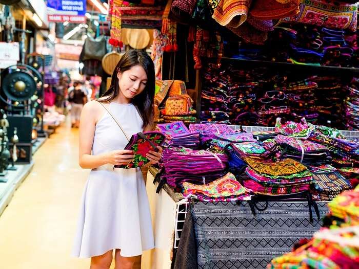 Girl shopping in Krabi