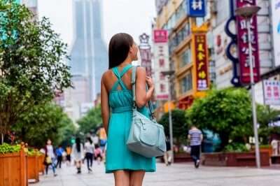 woman shopping in china