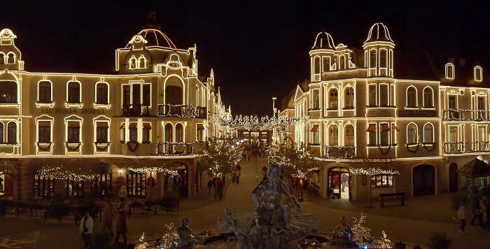 view of berlin with lights