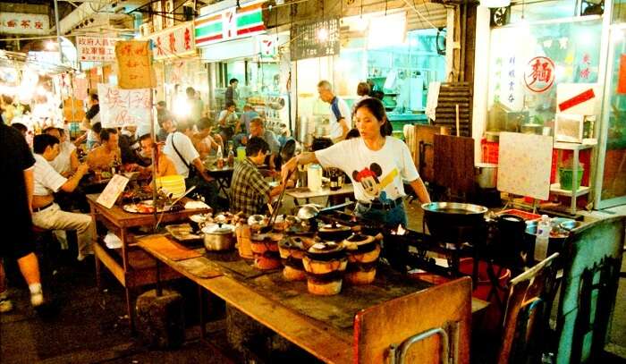 Local chinese cuisines made by a woman