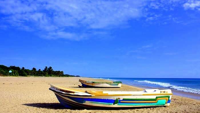 clear emerald waters and a lovely beach