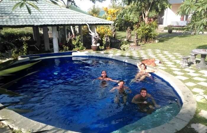 A pool in hostel