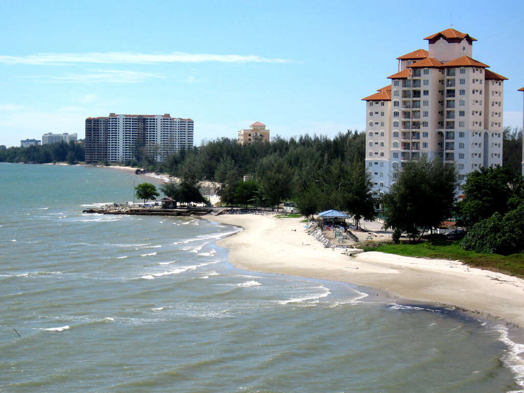 beach with seashore