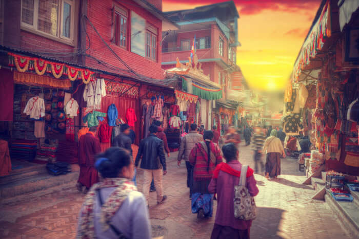 Shopping on the streets of Kathmandu