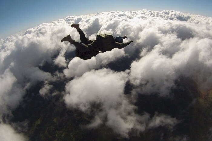 Sky diving in Nepal