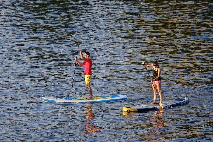 Paddleboarding sports in Switzerland