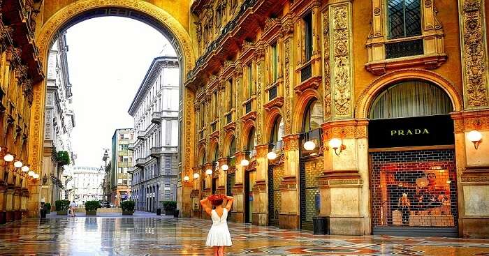 famous shopping street in italy