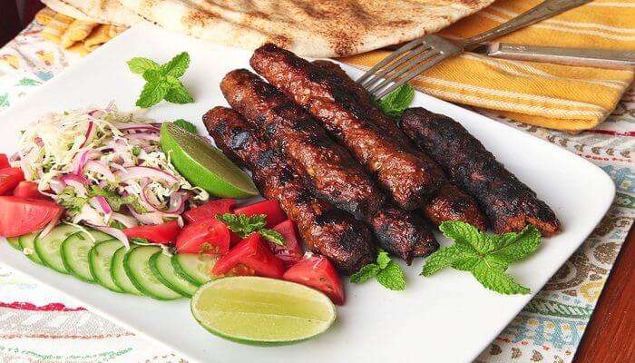 eating kebab