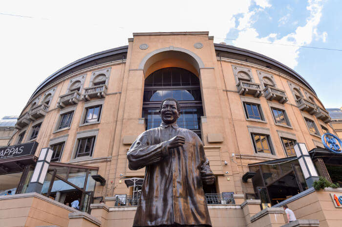 Statue of Mandela at Nelson Mandela Square