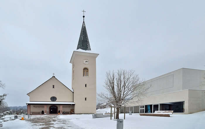 front view of church