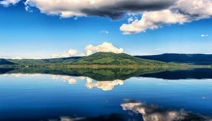 Reflection of mountain and lake