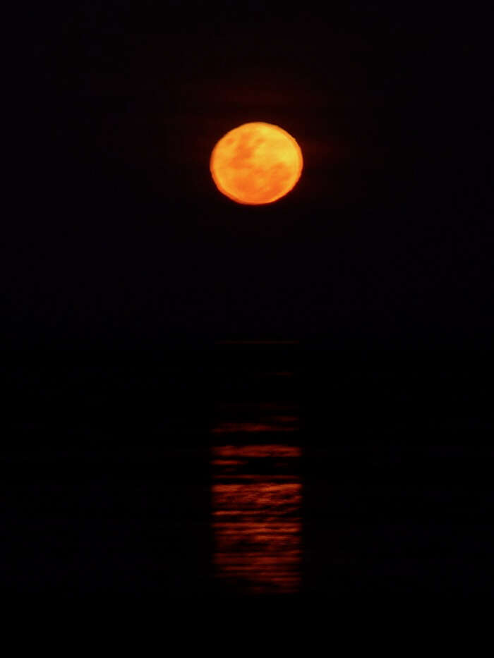 refleksi bulan saat air surut
