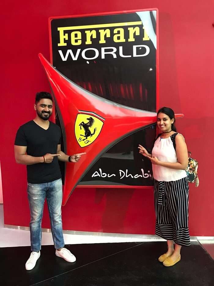 Ferrari World Tour with my lovely wife