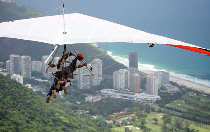 Hang Gliding in the sky