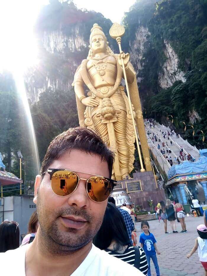 Selfie at temple