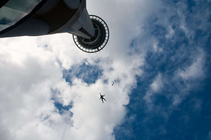 SkyJump from top of building