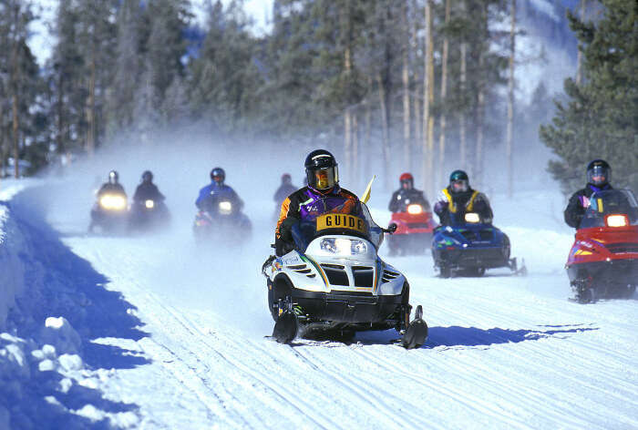Snow mobiling