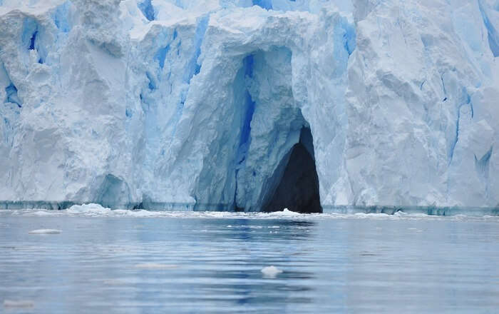 Glacier Cave and cold water