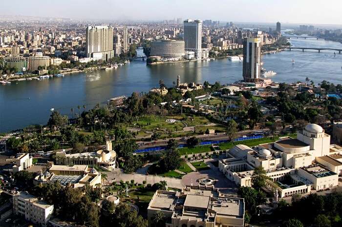 View Cairo from the sky