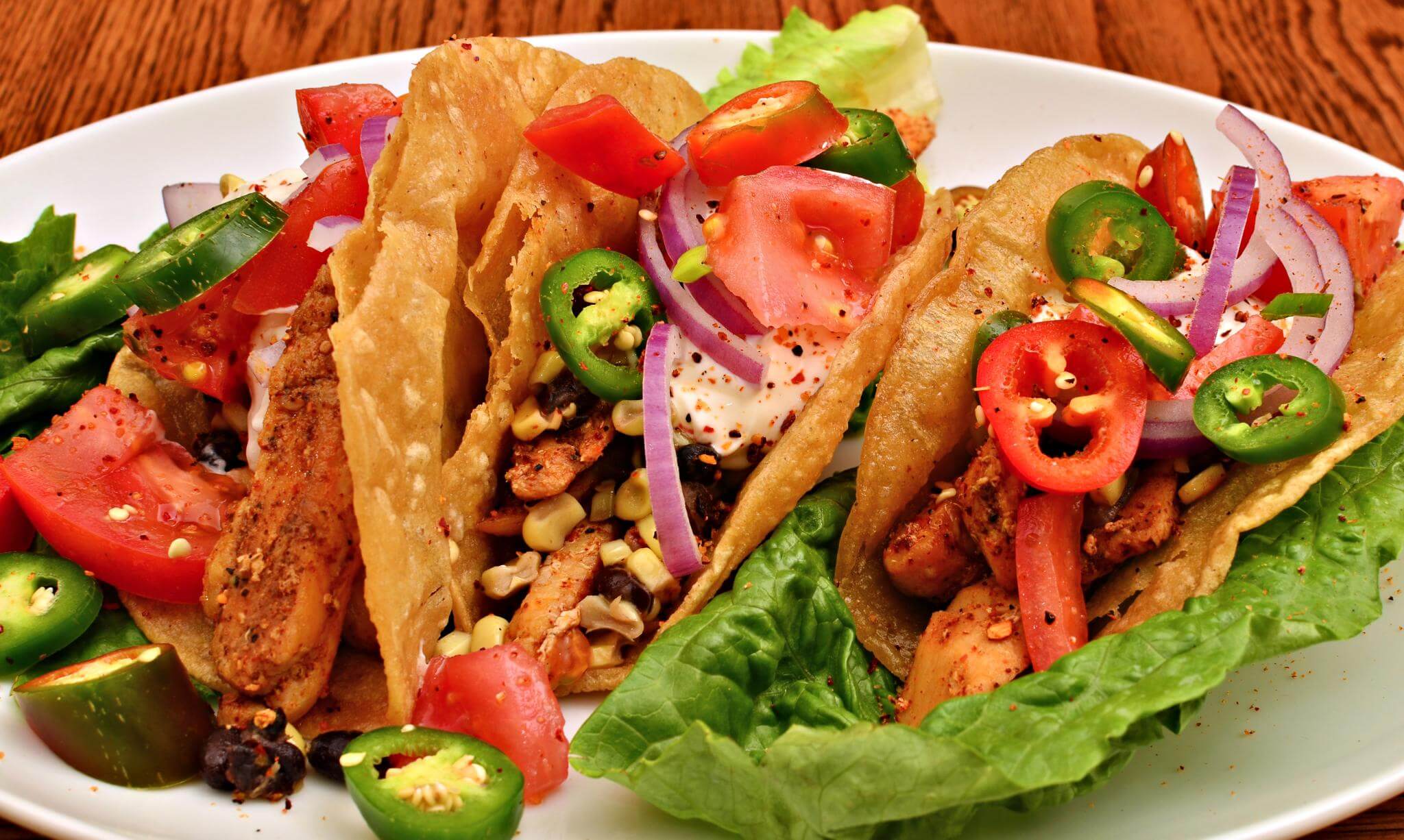 nachos served with vegies