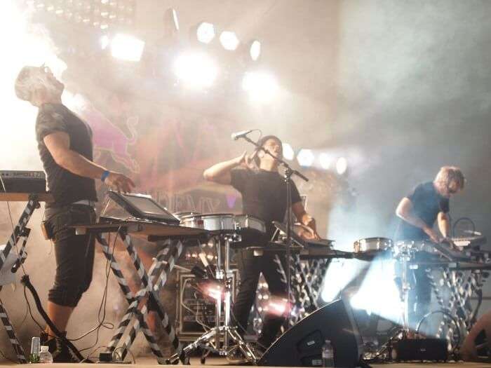 Electric zoo festival, musicians playing