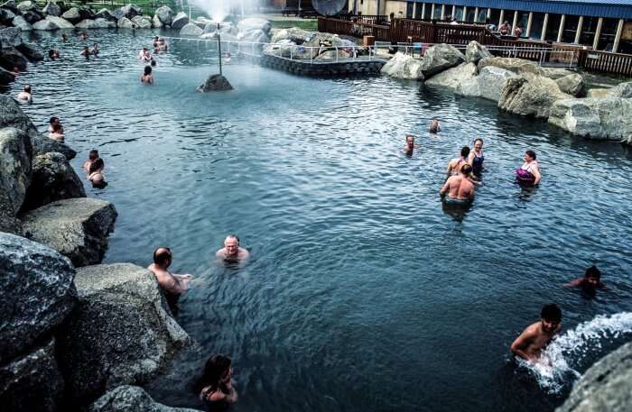 Natural mineral hot springs