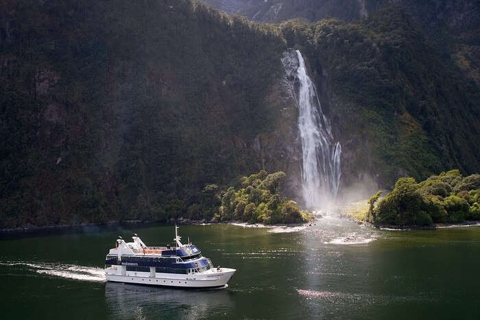 Cruise and waterfall