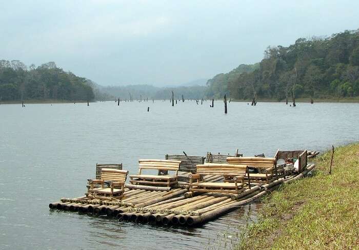 Go Bamboo Rafting in Periyar Lake in Kerala
