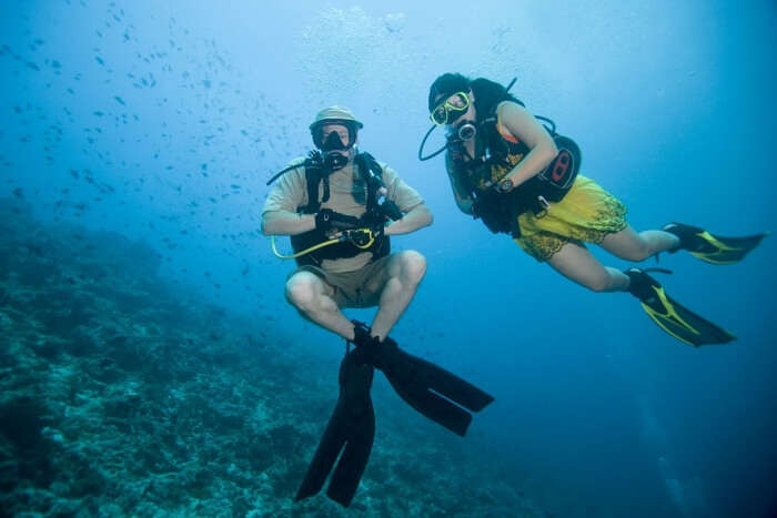 Go for an exciting couple scuba diving