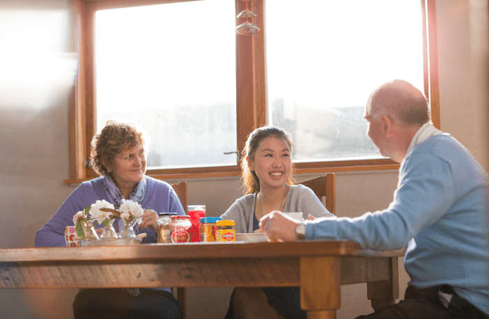 Families talking to each other