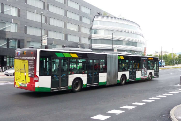 Bus on road