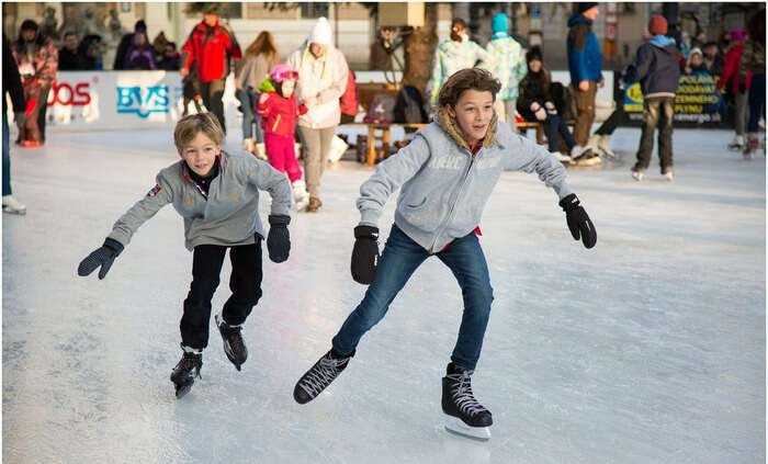 Ice skating