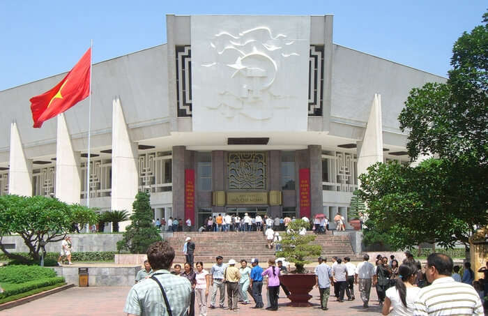 Front view of Ho Chi Minh Museum