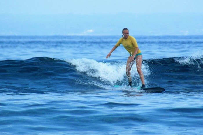 Monkey Surfing At Nusa Lembongan
