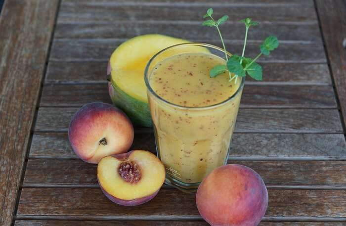 Fruit Glass Peach Drink