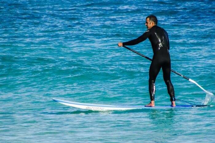 Paddle boarding