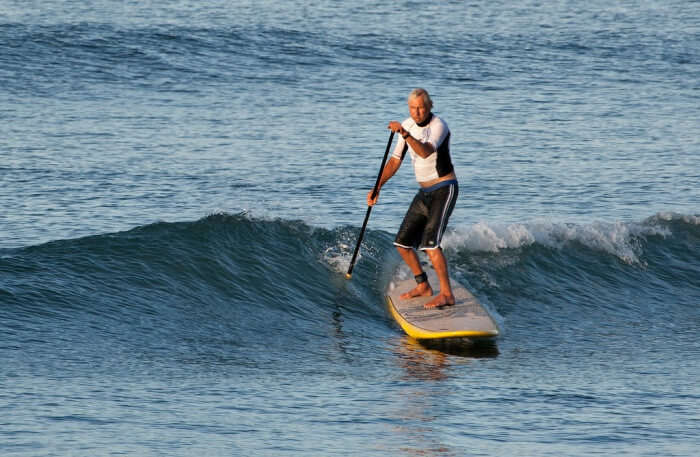Stand up Paddling in water