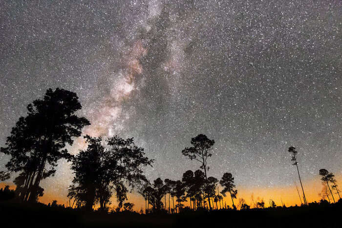 Beautiful stars at night sky