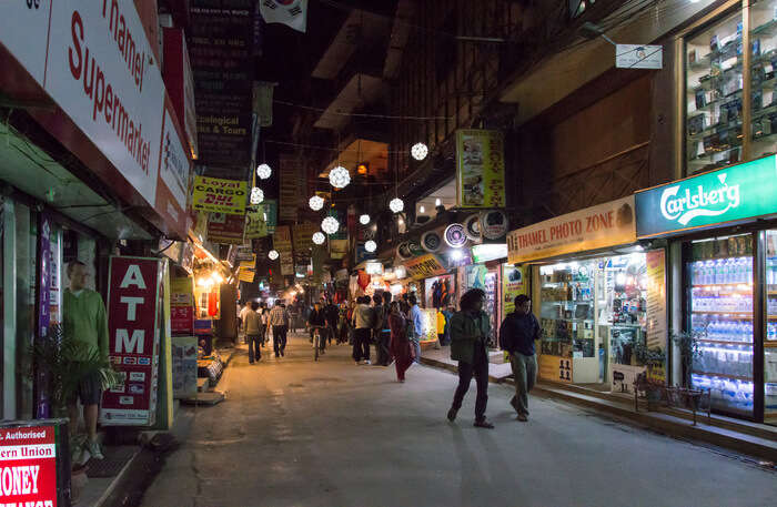 Evening lights of Thamel