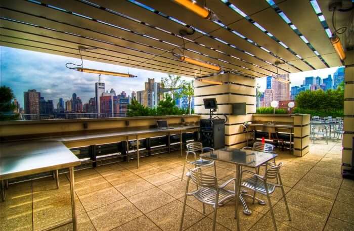 The Rooftop Terrace And Sports Lounge